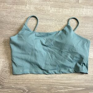 Teal Crop Top with Spaghetti Straps